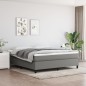 vidaXL Boxspringbett Dunkelgrau 160x200 cm Stoff vidaXL Boxspringbett Dunkelgrau 160x200 cm Stoff