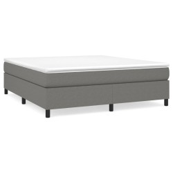 vidaXL Boxspringbett Dunkelgrau 160x200 cm Stoff