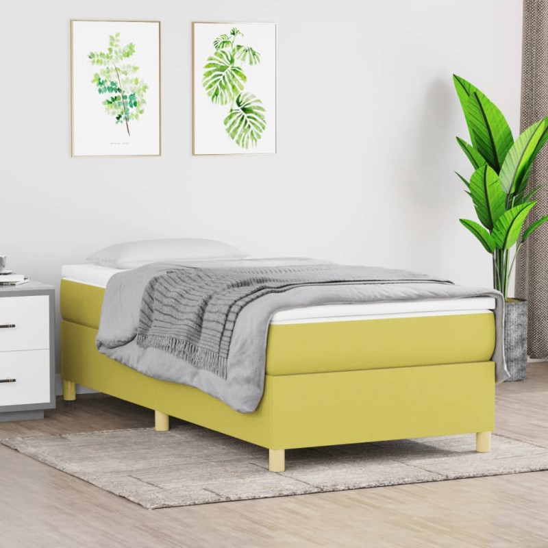 vidaXL Boxspringbett Grün 80x200 cm Stoff vidaXL Boxspringbett Grün 80x200 cm Stoff