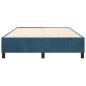 vidaXL Boxspringbett Dunkelblau 140x190 cm Samt