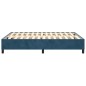 vidaXL Boxspringbett Dunkelblau 140x190 cm Samt