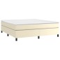 vidaXL Boxspringbett Creme 180x200 cm Kunstleder vidaXL Boxspringbett Creme 180x200 cm Kunstleder