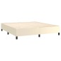 vidaXL Boxspringbett Creme 180x200 cm Kunstleder vidaXL Boxspringbett Creme 180x200 cm Kunstleder