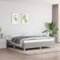 vidaXL Boxspringbett Hellgrau 160x200 cm Stoff vidaXL Boxspringbett Hellgrau 160x200 cm Stoff