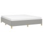 vidaXL Boxspringbett Hellgrau 160x200 cm Stoff vidaXL Boxspringbett Hellgrau 160x200 cm Stoff