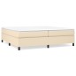 vidaXL Boxspringbett Creme 200x200 cm Stoff vidaXL Boxspringbett Creme 200x200 cm Stoff