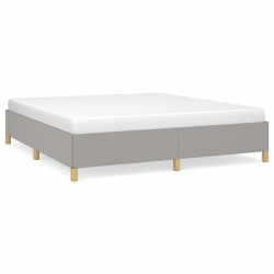 vidaXL Boxspringbett Hellgrau 180x200 cm Stoff