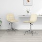 Esszimmerstühle 2 Stk. Drehbar Creme Stoff Esszimmerstühle 2 Stk. Drehbar Creme Stoff