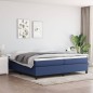 vidaXL Boxspringbett Blau 200x200 cm Stoff vidaXL Boxspringbett Blau 200x200 cm Stoff