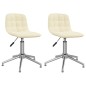 Esszimmerstühle 2 Stk. Drehbar Creme Stoff Esszimmerstühle 2 Stk. Drehbar Creme Stoff