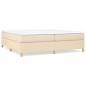 vidaXL Boxspringbett Creme 200x200 cm Stoff vidaXL Boxspringbett Creme 200x200 cm Stoff