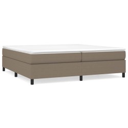 vidaXL Boxspringbett Taupe 200x200 cm Stoff