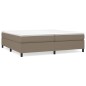 vidaXL Boxspringbett Taupe 200x200 cm Stoff vidaXL Boxspringbett Taupe 200x200 cm Stoff