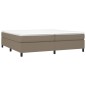 vidaXL Boxspringbett Taupe 200x200 cm Stoff vidaXL Boxspringbett Taupe 200x200 cm Stoff