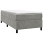 vidaXL Boxspringbett Hellgrau 90x200 cm Samt vidaXL Boxspringbett Hellgrau 90x200 cm Samt