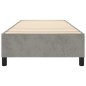 vidaXL Boxspringbett Hellgrau 90x200 cm Samt vidaXL Boxspringbett Hellgrau 90x200 cm Samt
