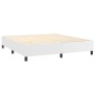 vidaXL Boxspringbett Weiß 160x200 cm Kunstleder vidaXL Boxspringbett Weiß 160x200 cm Kunstleder