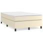vidaXL Boxspringbett Creme 120x200 cm Kunstleder vidaXL Boxspringbett Creme 120x200 cm Kunstleder
