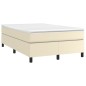 vidaXL Boxspringbett Creme 120x200 cm Kunstleder vidaXL Boxspringbett Creme 120x200 cm Kunstleder