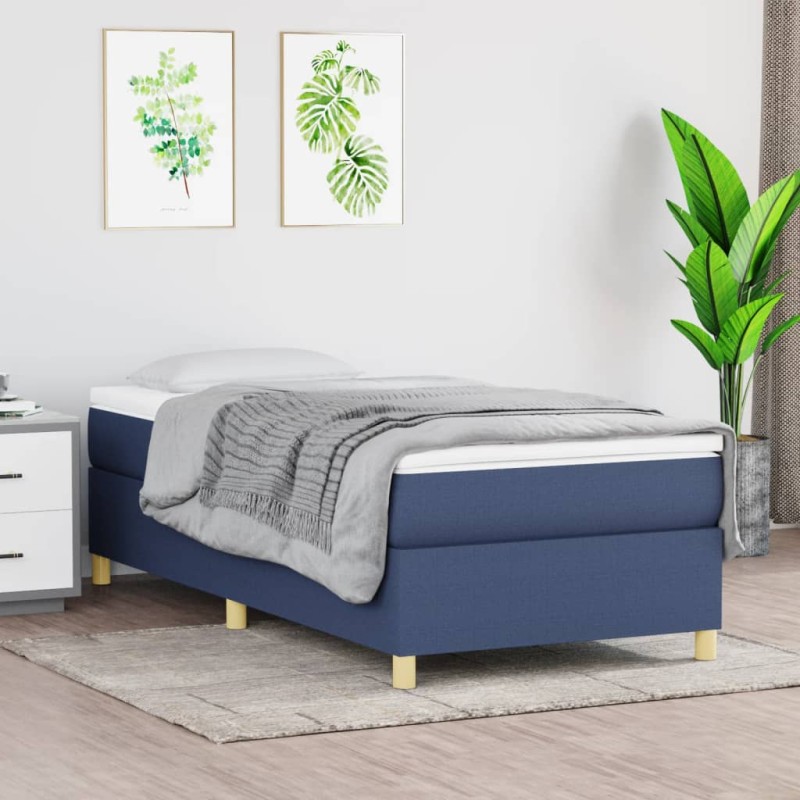 vidaXL Bettgestell Blau 90x190 cm Stoff vidaXL Bettgestell Blau 90x190 cm Stoff