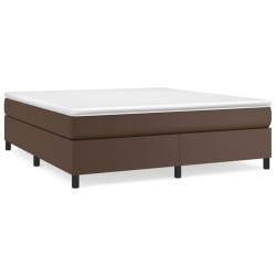 vidaXL Boxspringbett Braun 180x200 cm Kunstleder
