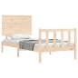 Massivholzbett mit Kopfteil 90x200 cm Massivholzbett mit Kopfteil 90x200 cm