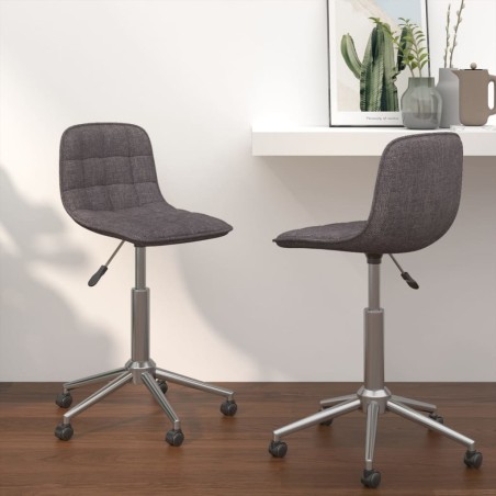 Esszimmerstühle 2 Stk. Drehbar Taupe Stoff