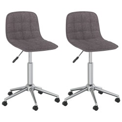 Esszimmerstühle 2 Stk. Drehbar Taupe Stoff