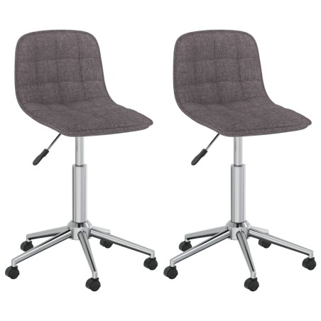 Esszimmerstühle 2 Stk. Drehbar Taupe Stoff