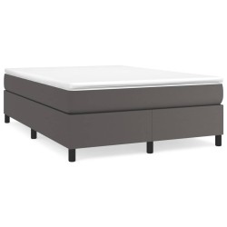 vidaXL Bettgestell Grau 140x200 cm Kunstleder