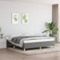 vidaXL Boxspringbett Dunkelgrau 160x200 cm Stoff vidaXL Boxspringbett Dunkelgrau 160x200 cm Stoff