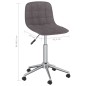 Esszimmerstühle 2 Stk. Drehbar Taupe Stoff Esszimmerstühle 2 Stk. Drehbar Taupe Stoff