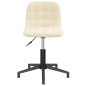 Esszimmerstühle 2 Stk. Drehbar Creme Samt Esszimmerstühle 2 Stk. Drehbar Creme Samt