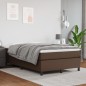 vidaXL Boxspringbett Braun 120x200 cm Kunstleder vidaXL Boxspringbett Braun 120x200 cm Kunstleder
