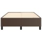 vidaXL Boxspringbett Braun 120x200 cm Kunstleder vidaXL Boxspringbett Braun 120x200 cm Kunstleder