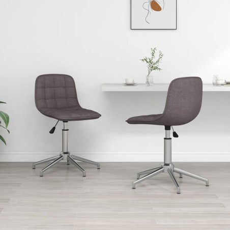 Esszimmerstühle 2 Stk. Drehbar Taupe Stoff