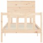 Massivholzbett mit Kopfteil 90x200 cm Massivholzbett mit Kopfteil 90x200 cm