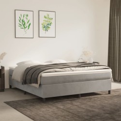 vidaXL Boxspringbett Hellgrau 180x200 cm Samt