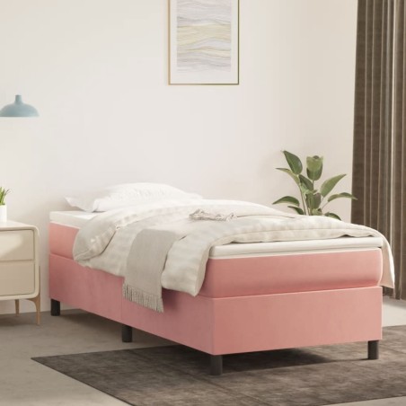 vidaXL Boxspringbett Rosa 90x190 cm Samt