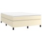 vidaXL Boxspringbett Creme 140x190 cm Kunstleder vidaXL Boxspringbett Creme 140x190 cm Kunstleder