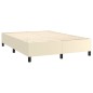vidaXL Boxspringbett Creme 140x190 cm Kunstleder vidaXL Boxspringbett Creme 140x190 cm Kunstleder