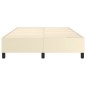 vidaXL Boxspringbett Creme 140x190 cm Kunstleder vidaXL Boxspringbett Creme 140x190 cm Kunstleder