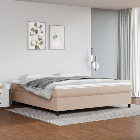 vidaXL Bettgestell Cappuccino-Braun 200x200 cm Kunstleder