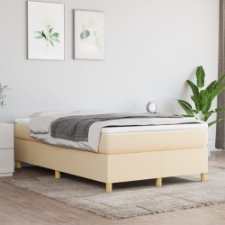 vidaXL Bettgestell Creme 120x200 cm Stoff