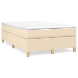 vidaXL Bettgestell Creme 120x200 cm Stoff