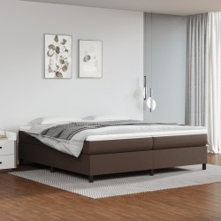 vidaXL Boxspringbett Braun 200x200 cm Kunstleder