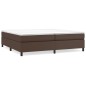 vidaXL Boxspringbett Braun 200x200 cm Kunstleder vidaXL Boxspringbett Braun 200x200 cm Kunstleder