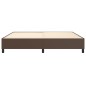 vidaXL Boxspringbett Braun 200x200 cm Kunstleder vidaXL Boxspringbett Braun 200x200 cm Kunstleder