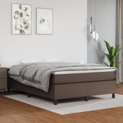 vidaXL Boxspringbett Braun 140x190 cm Kunstleder