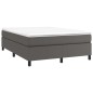 vidaXL Bettgestell Grau 140x190 cm Kunstleder vidaXL Bettgestell Grau 140x190 cm Kunstleder